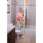 White Security Pole With Grab Bar