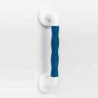 Blue Natural Grip Plastic Straight Grab Rail - 600Mm