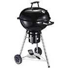 Freestanding Charcoal Bbq Grill Portable Cooking Smoker Cooker W/ Wheels And Storage Shelves
