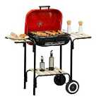Outsunny Charcoal Steel Grill Portable Bbq Camping Picnic Garden Party W/ Wheels