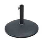 Outsunny Umbrella Base Grand Round Weight Steel Black 50Cm Patio Outdoor
