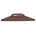 Outsunny 3 X 4 M Gazebo Replacement Canopy Tent Cover Patio 2 Tier Brown
