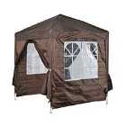 Outsunny 2Mx2M Pop Up Gazebo Party Tent Canopy Marquee With Storage Bag Coffee