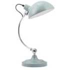Premier Housewares Vermont Table Lamp in Shutter Blue Chrome