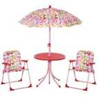 Outsunny Folding Picnic Table Chair Set in Butterfly Design