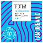 Totm Organic Cotton Medium Flow Pads 10 per pack