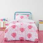 Tie Dye Hearts Duvet Cover and Pillowcase Set