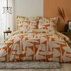 Elements Klipp Orange Duvet Cover and Pillowcase Set