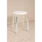 Nrs Healthcare Round Height Adjustable Shower Stool - White