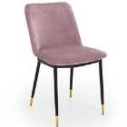 Julian Bowen Set Of 2 Delaunay Dining Chairs Dusky Pink