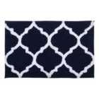 Penguin Home Tufted Reversible Bath Mat, 100% Micropolyester Pile, 50X80Cm - Navy