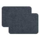 Penguin Home Fluffy Tufted Bath Mat, 100% Micropolyester Pile, Set Of 2-40X60Cm - Grey