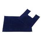 Penguin Home Non Slip Microfiber Plush Tufted Ultra Soft Bath Mat Set Of 2 - Blue