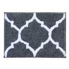 Penguin Home Tufted Reversible Bath Mat, 100% Micropolyester Pile, 43X61Cm - Charcoal