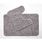 Penguin Home® Microfiber Plush Soft Bath Mat Set Of 2 - Diamond Grey