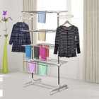 HOMCOM 4 Layers Folding Clothes Hanger Stand Dryer Rack Holding