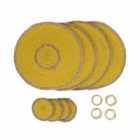 Penguin Home® Set Of 12 Jute Placemats, Coasters And Napkin Rings - Yellow Colour