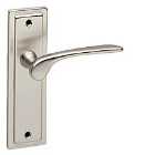 3 Sets Urfic Como Lever Latch And 1 X Bathroom On Back Plate Handle Satin Nickel
