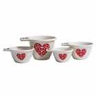 Interiors by PH Set of 4 Heart Measuring Cups - Dolomite