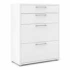 Prima Office Storage With 2 Drawers And 2 File Drawers In White