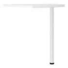 Prima Corner Desk Top In White With White Legs