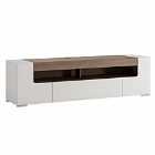 Toronto 190 Cm Wide TV Cabinet In White And Oak Effect
