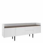Unit Sideboard 2 Drawers 3 Doors In White And Walnut