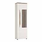 Toledo 1 Door Display Cabinet Right Hand In White And Oak Effect