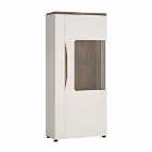 Toledo 1 Door Low Display Cabinet Right Hand In White And Oak Effect