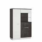 Zingaro Low Display Cabinet Right Hand In Grey And White