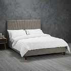 LPD Furniture Lexie King Bed Silver Velvet