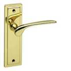 Multipack Urfic Como Lever Latch On Back Plate Handle Polished Brass