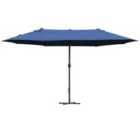 Outsunny 4.6m Double Canopy Parasol (base not included) - Blue