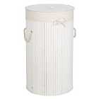 Premier Housewares Kankyo Bamboo Laundry Hamper - White