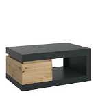 Luci 1 Drawer Coffee Table In Platinum And Oak Effect