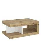 Luci Coffee Table In White Oak Effect And Platinum