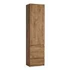 Fribo Tall Narrow 1 Door 3 Drawer Cupboard In Oak Effect