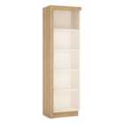 Lyon Bookcase Right Hand In Riviera Oak Effect/White High Gloss