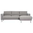 Cleveland Chaise Longue Corner Sofa Right Hand In Nova Light Grey