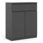 Naia Sideboard 1 Drawer 2 Doors In Black Matt
