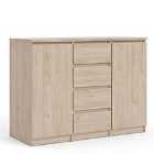 Naia Sideboard 4 Drawers 2 Doors In Jackson Hickory Oak Effect