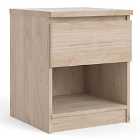 Naia Bedside 1 Drawer 1 Shelf In Jackson Hickory Oak Effect
