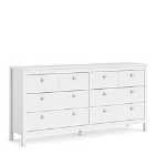 Madrid Double Dresser 4+4 Drawers In White