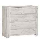 Angel 2+3 Chest Of Drawers In White Craft Oak Effect