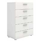 Pepe Chest Of 5 Drawers In White