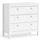 Madrid Chest 3 Drawers In White