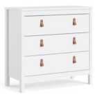 Barcelona Chest 3 Drawers In White