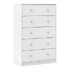 May Chest Of 5 Drawers In White