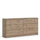 May Chest Of 6 Drawers (3+3) In Jackson Hickory Oak Effect