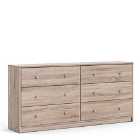 May Chest Of 6 Drawers (3+3) In Truffle Oak Effect